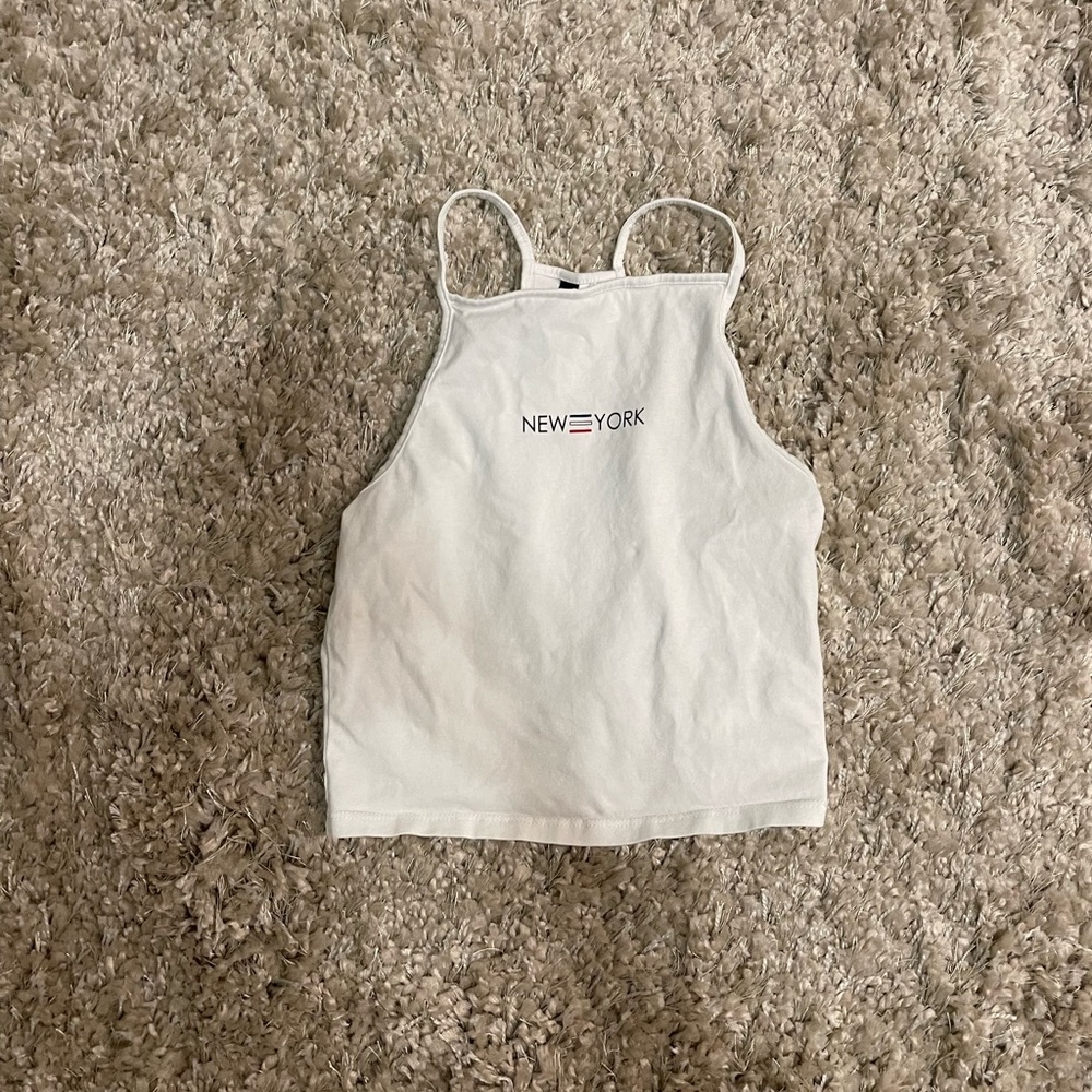h&m new york halter tank top